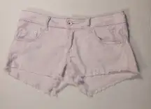 Dollhouse Lilac Purple Raw Hem Shorts 9 (Juniors) Festival Hippie Boho Casual