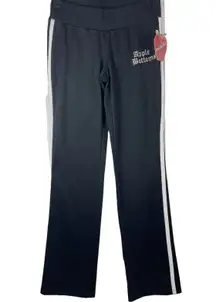 Apple Bottom Y2K Black White Striped Track Pants S NWT