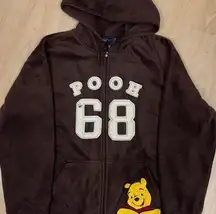 Disney Vintage Winnie the Pooh fleece zip up jacket