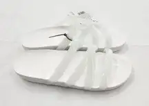 Crocs  Womens Size 8 Splash Glossy Strappy White Sandal Flip Flops