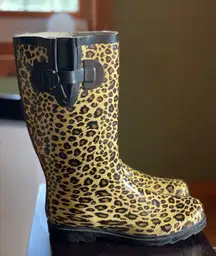 Cheetah Print Rain Boots