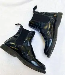 Doc Marten Flora Black Leather Chelsea boots