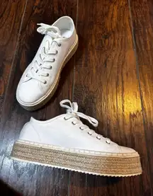 H&M size 9.5 canvas platform espadrille sneakers