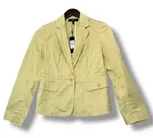 Talbots Women's Petite Yellow Basic Jacket Size 2P Preppy Light Academia Classic