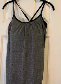 Calia T-shirt tank with black bra top.  Not padded