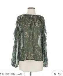 Slate + willow sheet flowy long sleeve blouse