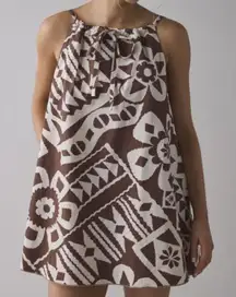 BDG Eva‎ Tie-Front Ruched Strap Trapeze Mini Dress Size XXS