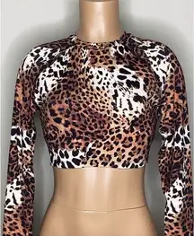 New. WET from L.A. Leopard rashguard. Large. Retails $108