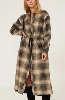 Joie Gray Plaid Button Down Shirt Dress SMALL
Flannel Cotton Western Orig. $300