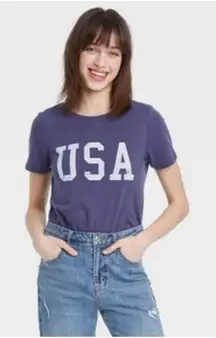 Womens Grayson Thread USA Patriotic Graphic Tee Shirt Top  - Sz XS