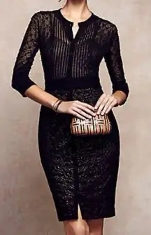 Beguile Byron Lars Anthropologie Mona Knit Dress Long Sleeve Black