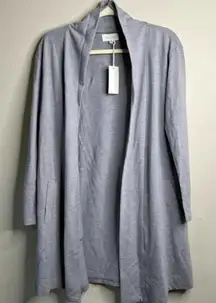 Melloday Gray Open‎ Front Cardigan Lightweight Layering Piece Size S