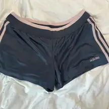 Adidas Women's Black and Pink Athletic Shorts