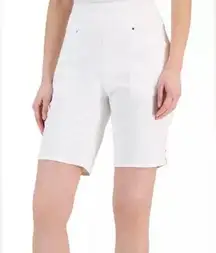 NWT International Concepts White High Rise Regular Size 6 Bermuda Core Shorts