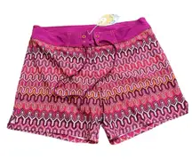 NWT‎ Prana Makenna Board Shorts Fuchsia Ibiza Womens Swim Size Small