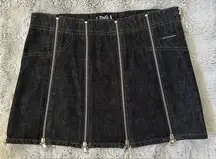 D&G Dolce & Gabbana Vintage Denim Zip Mini Skirt size 28/42
