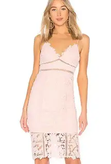 Bardot Botanica Lace Dress Melon Light Pink Cocktail Party Sleeveless