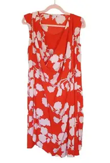 DIANE VON FURSTENBERG Naira Short Dress Halo Buds Red Floral Silk Size 6