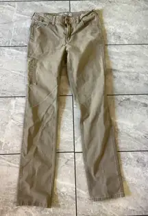 ARIAT Rebar Perfect Rise Straight Cargo Pants Khaki Tan Women 28L