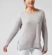 Athleta Gray Thumbhole Crewneck Sweatshirt XS VGUC