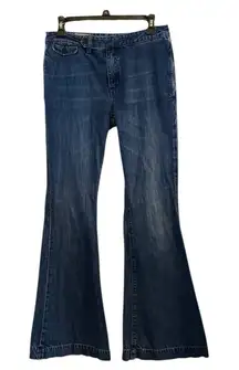 Vintage Polo Ralph Lauren Blue Wide Flare Jeans coastal cowgirl boho Western