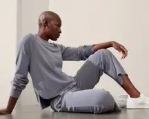 Athleta Seasoft Crewneck Sweatshirt Coastline Blue Size Medium