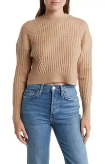 Sophie Rue cropped, ribbed sweater Size S