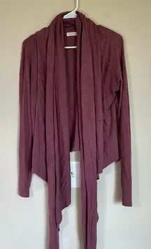 Ponybabe Tie Cardigan Mauve Hood Small Organic‎ Cotton Bamboo USA