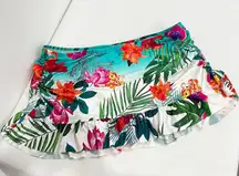 La Blanca Tropical Floral Swimsuit Ruffle Skirted Bottom Size Plus18 W