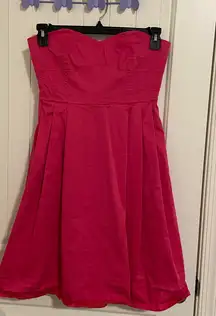 Calvin Klein women’s pink strapless flowy pleated skirt minidress‎ size 4
