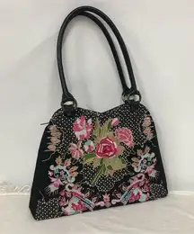 Vintage Christiana beaded embroidered purse women’s floral handbag