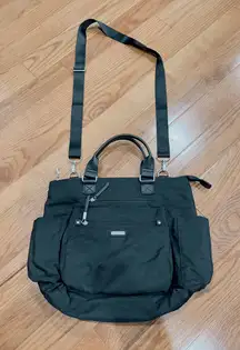 Baggallini Black Nylon Convertible Tote Shoulder Bag with RFID Wallet