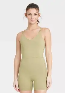 All in Motion Women's Short Bodysuit Workout Olive Green Size S LIKE NEW