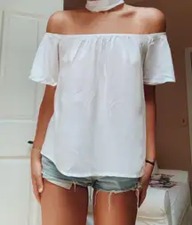 White Off The Shoulder Top 