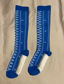 Sneaker Lace-Up Pattern Premium Quality Knee High Socks