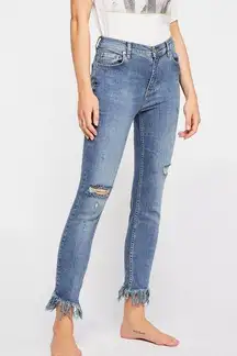 Free People Great Heights Frayed Jeans