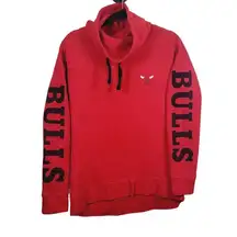 Nba  4 Her Womens Size M Red Chicago Bulls Cowl Neck Sweatshirt Basketball