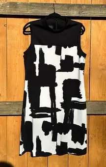 Donna Morgan Black white Dress vintage size‎ 12 abstract retro spring summer