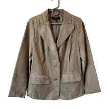 Alfani Women's Genuine Leather Western Casual Fallcore Cream Jacket 1X