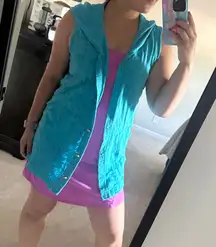 Vintage pacific beach brand Lilly like beach swim coverup with‎ gold buttons