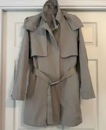 Lululemon Always There Trench Coat Size 6 Raw Linen Raincoat