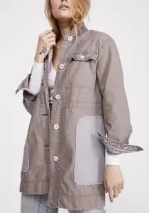 Free People jacket apollo utility patchwork shacket lilac skies we the free XS