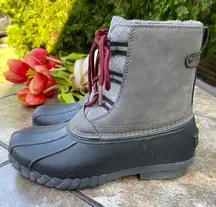 Sporto Grey Nina Waterproof Duck Boots Size 6