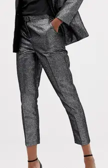 ASOS New Look Satin Tux Trouser in Silver