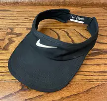 Nike Black Sports Visor with White Swoosh