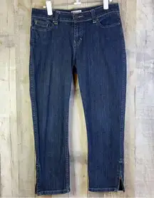 Penguin by Munsingwear (no size tag)Dark Blue Denim Capri’s with Leg Zip…