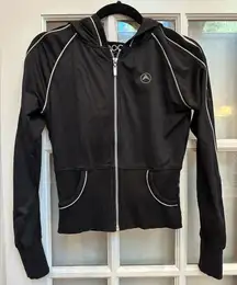 Boca For Cache Women's Athletic Jogger Jacket Black & Grey Yoga Outdoor Size S