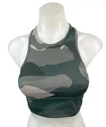 Strut This Green Camo Army Military Camouflage Yoga Athletic Sports Bra Top OS
