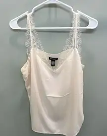 EXPRESS Cream colored top with lace detail NWT