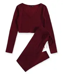 SHEIN SZ S ribbed crop top and leggings set